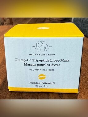 New! Drunk Elephant Plump C Tripeptide Lippie Mask ~ 20 g / .7 oz NIB